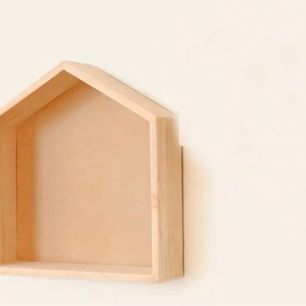 NEW 10X8X4 House Shaped Shelf/Shadow Box